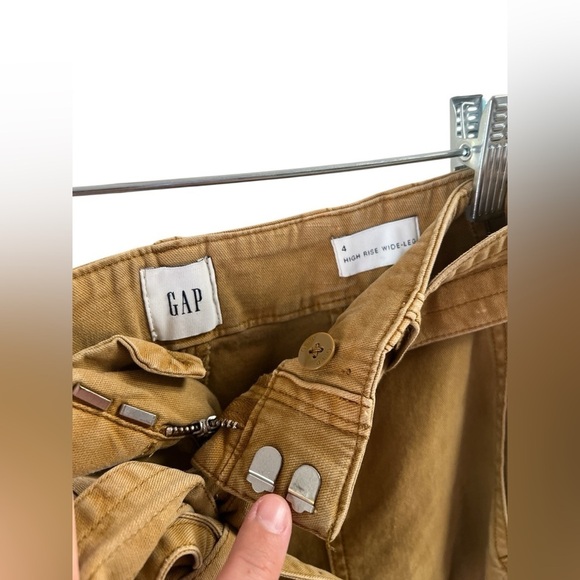 Gap tan high rise wide leg jeans - Picture 5 of 5
